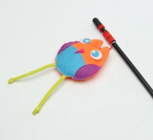 China Customized Cute Bird On A Stick Cat Toy Cat Teaser Stick Toy Cotton Material factory