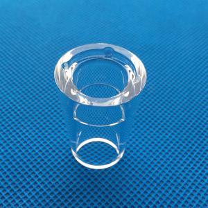 China Polished High Temperature Quartz Tube CNC Machining With Flange factory