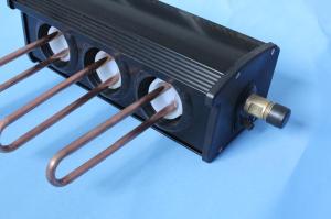 China Black Coating 10 Tube Solar Collector , U Pipe Solar Water Collector factory