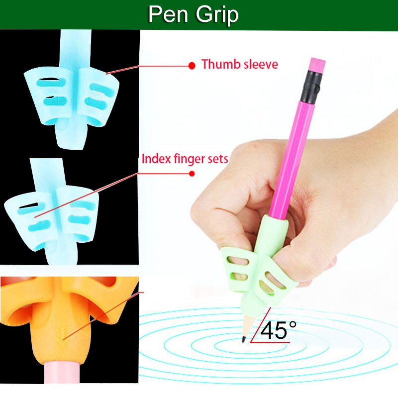 Children Silicone Rubber Pencil Holder Soft Handwriting Assisted