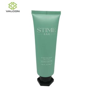 China Green 80g Refillable Hand Cream Tube Hexagonal Cap 2 Layer LDPE Material factory