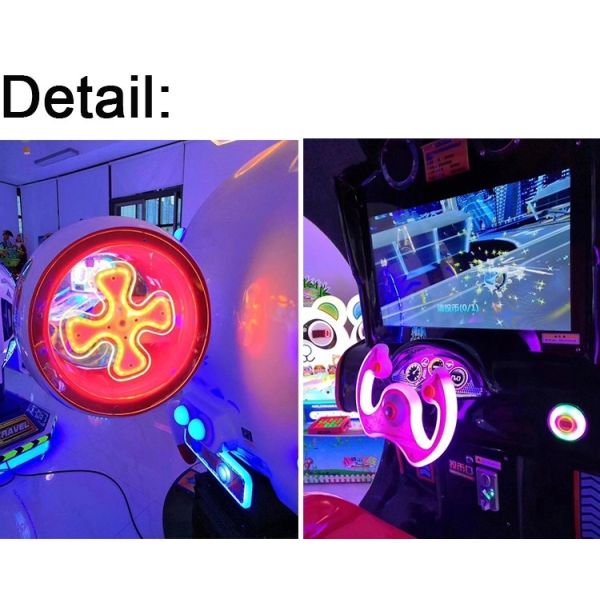 3D Large Helicopter Kiddie Ride Machines Electric Video Game 150W