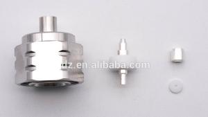 China RF connector Mini-DIN 4.3-10 male soldering type connector for RG141 coaxial cable all brass 50ohm factory