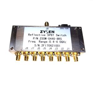China Pin Diode 0.4GHz to 4GHz SP8T RF Switch 0.5W RF Switch factory