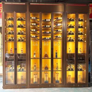 Modern Luxury Stainless Steel Wine Cabinet Constant Temperature Humidity 15