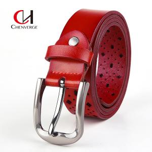 China Cowhide Ladies Leather Belt Adjustable Size Standard Length factory