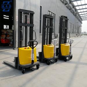 China Standing 1500kg Automatic High Lift Semi Electric Pallet Stacker factory