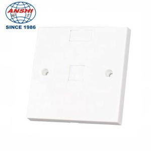 China ANSHI Single Port Ethernet 86Type Keystone Faceplate Decoration Wall Plate factory