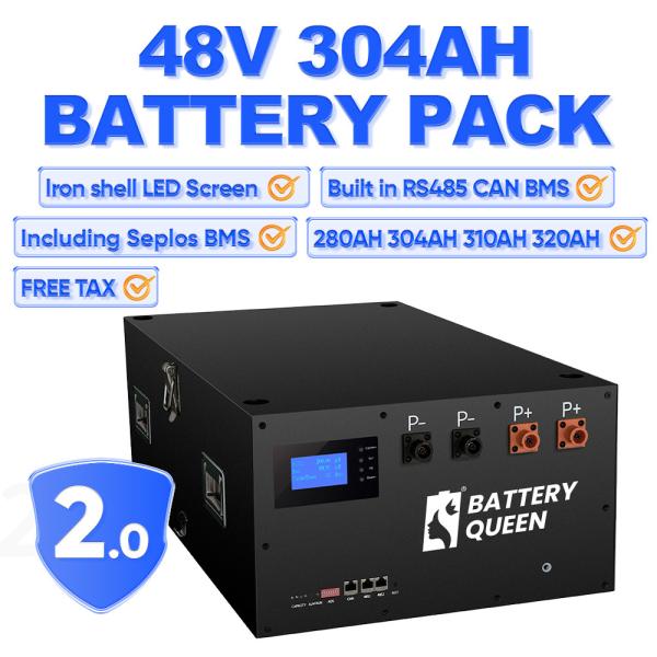 US Stock 51.2V Hithium 280Ah Lifepo4 Metal DIY Battery Case 16S 200A BMS For