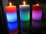 Light Activated Pillar Flameless LED Candles Rainbow Color Changing Eco Friendly