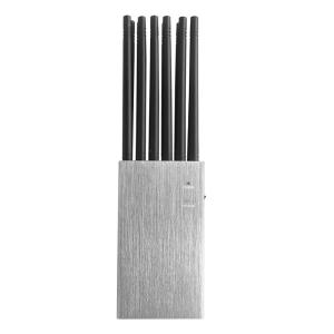 China Handheld 12 Antennas Cell Phone Signal Jammer Exterior Aluminum Alloy Shell factory