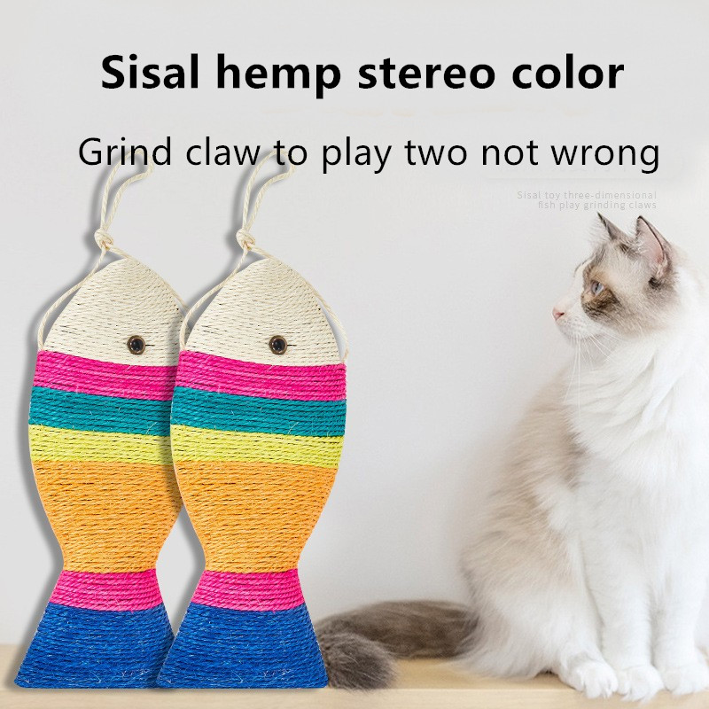 Scratch Board Sisal Fish Cat Toy Claw Grinding Pet Products