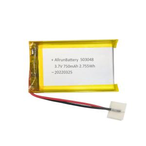 China Light Rectangle Rechargeable Li Polymer Battery 3.7V 750mAh LiPo Battery factory