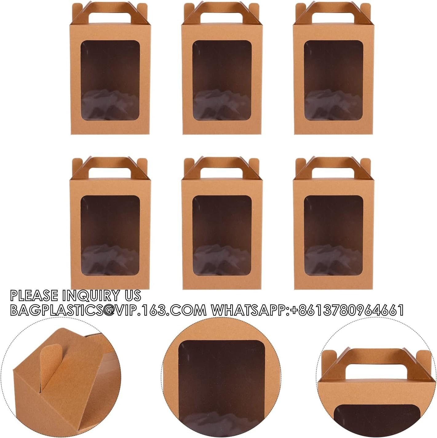Large Gift Boxes, Tote Paper Bags With Transparent Window Flower Bouquet Paper Gift Bags With Handles, Party Bag
