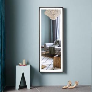 China Wooden Frame Led Full Length Mirror Color Temperature Adjustable Led Full Body Mirror factory