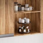 2 Tiers Standing Type Wood Element Mdf Round Household Multifunctional Stylish
