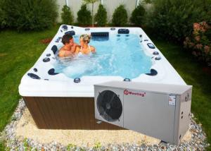 China Meeting 2 4 People Spa Tubs Solar Panel Air Source Heat Pump 220V 50Hz factory