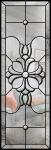 Wood Frame Dedorative Glass Sliding Door , Black Patina Internal Glass Sliding