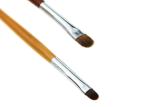 Brown Essential Makeup Brushes Weasel Hair Long Wooden Handle Environmentally