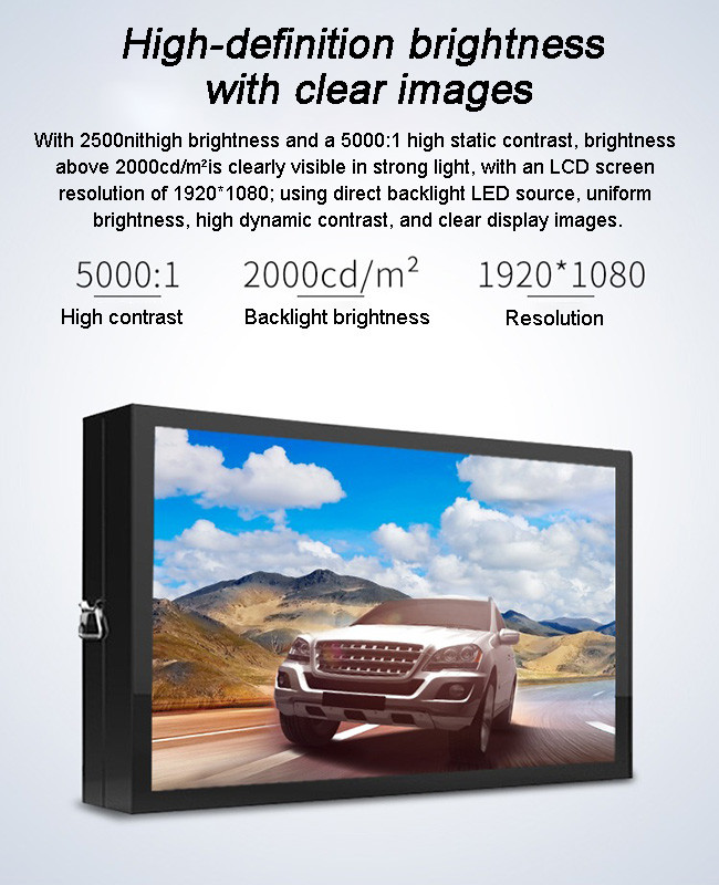 Wholesale Portable Outdoor Waterproof High Brightness Lcd Display Digital Signage Advertising Display