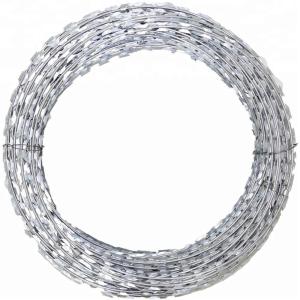 China Anti-Corrosion GI Razor Wire Barrier Concertina Barbed Wire Rolls for Airport Security factory