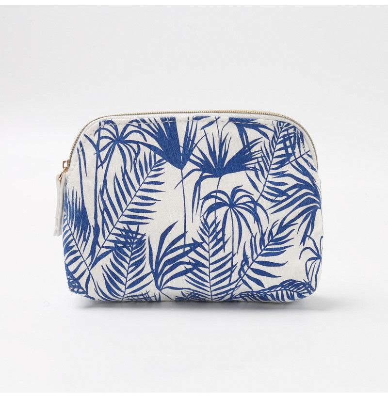 Beauty Eco Friendly Canvas Portable Floral Cosmetic Bag