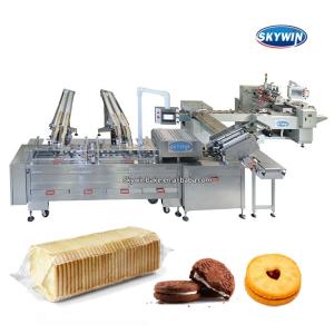 China Automatic Two Line Sandwich Biscuit Machine Easy To Operate factory