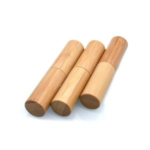 China 21mm 3.5g Raw Wooden Lip Balm Lipstick Tube Container Bulk 8cm factory