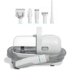China Powerful Electric White Pet Vacuum Cleaner for Dogs and Cats 5 in 1 Grooming Kit factory