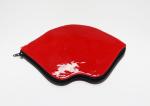 PU Lip Shape Folding Shopping Bags Nylon Polyester Matetial Female Use