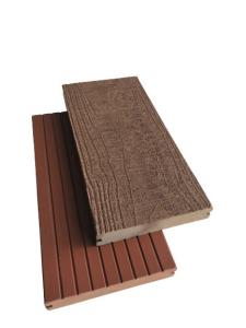 China 3D Embossing SGS 140mm X 25mm Solid Composite Deck Flooring factory