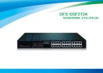 1310nm Single Mode Fiber Optic Switch 2 SFP 1000 BASE - Fx 24 10 / 100 / 1000