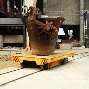 China Large Capacity Ladle Transfer Cart Bay To Bay Metal Slag Pot Trailer On Turning Rail factory