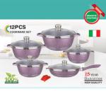 Cheap Cast 12 PCS Medical Stone Cooking Pot Set Dessini Non Stick Cookware Set