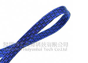 China Blue Wear Resistant Heat Shield Wire Loom , Cotton High Temp Wire Wrap factory