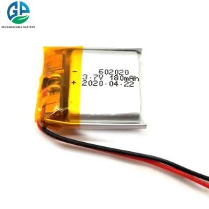 China 602020 Rechargeable Lithium Polymer Battery 3.7v 180mah Ce Fcc factory