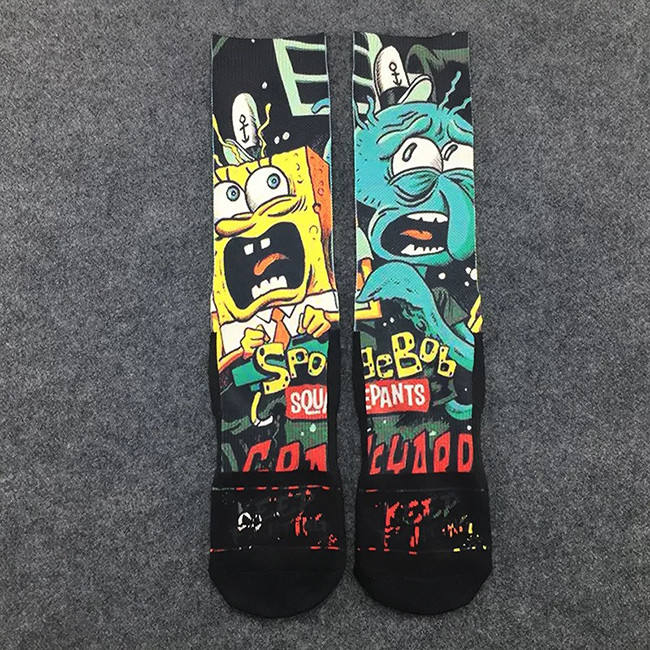 Cartoon Character Sublimation Sport Socks Custom Digital Printed Socks