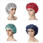Laboratories 21" 24" 10GSM 14GSM Black Nonwoven PP Disposable Hairnet Round