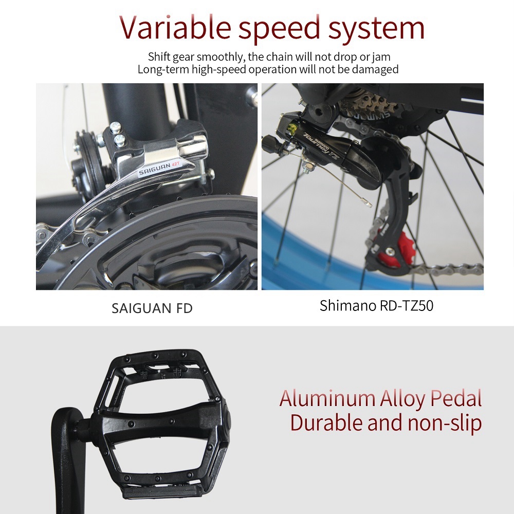 26x4.0 inch Fat Tire Folding E-Bike 1000W Motor 14.5AH S/\MSUNG Lithium Battery 21-Speed Electric Bike Drop Shipping Available