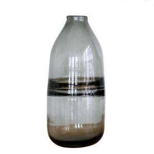 China 60cm Height Glass Bottle Flower Pot Transparent Flowers Decor factory