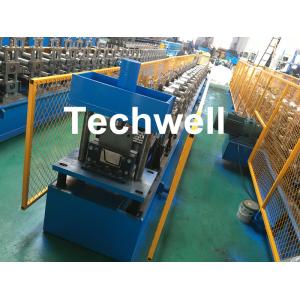 Steel Metal Box Gutter Roll Forming Machine With PLC Frequency Control
