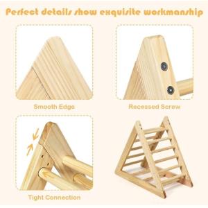 Wooden Climbing Triangle Ladder Triangle Climber with Climbing Ladder for