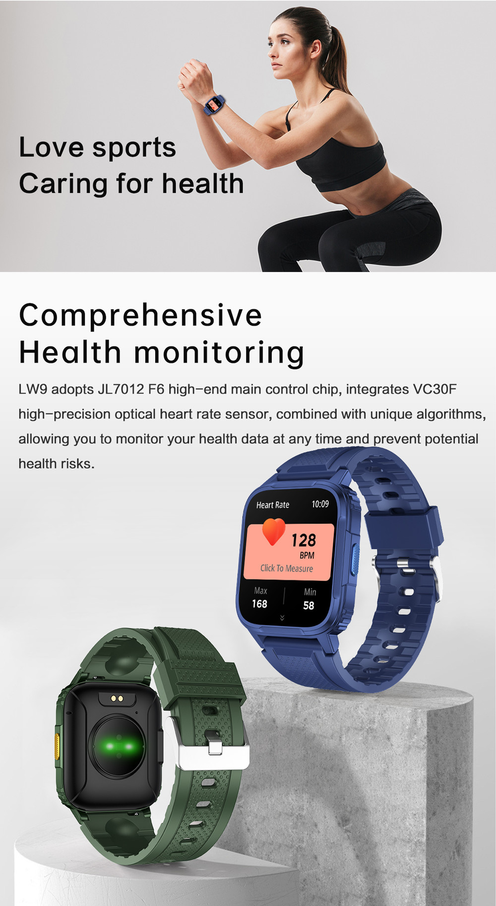 2" Waterproof Intelligent Smartwatch With Long Battery Life For Men Women