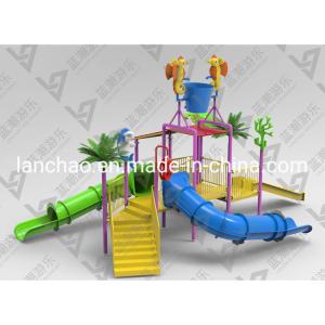 China Play Equipment Splash Water Playground Fiberglass Spray With Kids Slide factory
