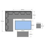 Outdoor Garden Set with Storage Bench AJUNION 9 Seater Rattan Sectional Corner