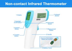 China Small Digital Infrared Thermometer , Non Contact Laser LCD Display Digital Thermometer factory