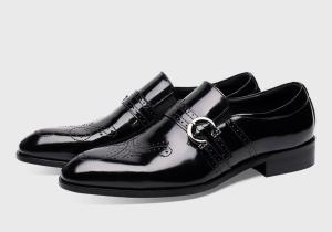 China Fully Handcrafted Mens Monk Strap Shoes Wear - Resistant Four Seasons General factory