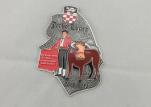 China Zinc Alloy / Pewter Jecke Loore Karneval Carnival Medal by Die Casting, Antique Nickel Plating factory