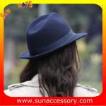 4190369 Sun Accessory customized winner England style fashion wool felt fedora