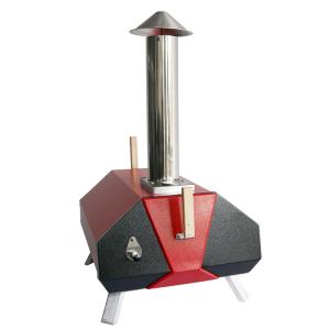 China 16 Inch Portable Pellet Pizza Maker Stove with Orange Color and Powder Spraying Surface factory